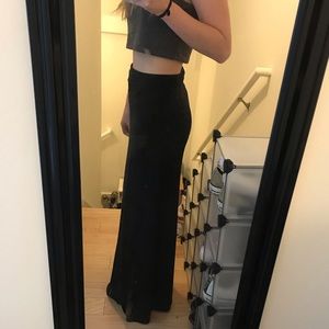Long Black Cotton Skirt